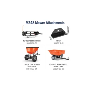 Husqvarna MZ48 Zero-Turn Mowers 23 HP Kawasaki 48” Clears Cut ZT3100 (M-ZT Seat) - Image 5