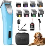 Professional Dog Clippers for Grooming – 2 Speed for Thick Curly Matted Coats, Low Noise Cordless Pet Hair Trimmer with Detachable A5 Blade & Metal Guide Combs Kit for Horse Animal Breeds - Image 4