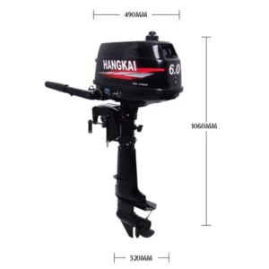 Hangkai Water Cooled 2 Stroke 6HP Outboards Motors Petrol Powered Engine - Image 4